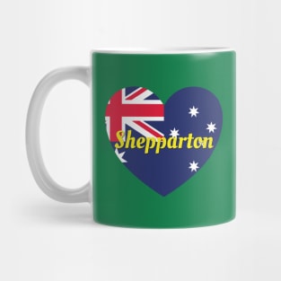 Shepparton VIC Australia Australian Flag Heart Mug